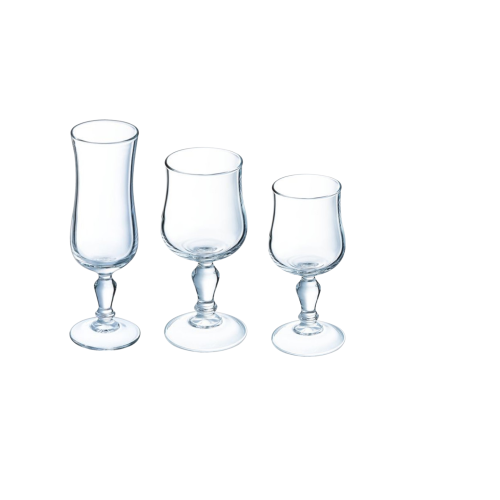 1 Flûte "Normandie" 14 cl / 2 Verres "Normandie" 16cl et 24cl